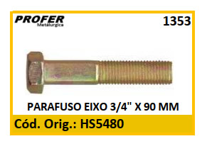 PARAFUSO EIXO 3/4 X 90 MM