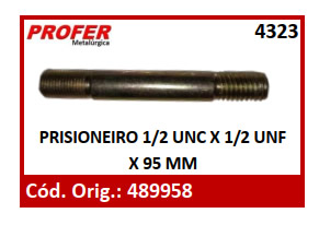 PRISIONEIRO 1/2 UNC X 1/2 UNF
X 95 MM