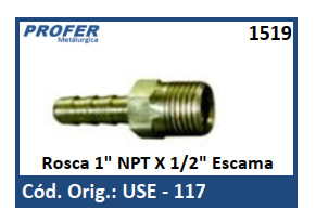 Rosca 1 NPT X 1/2 Escama
