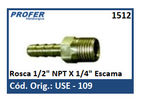 Rosca 1/2 NPT X 1/4 Escama