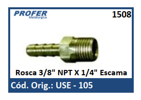 Rosca 3/8 NPT X 1/4 Escama